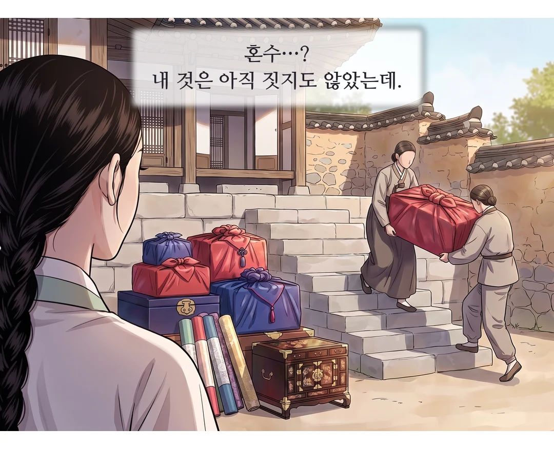 비녀를 움켜쥐는 연화의 주먹.