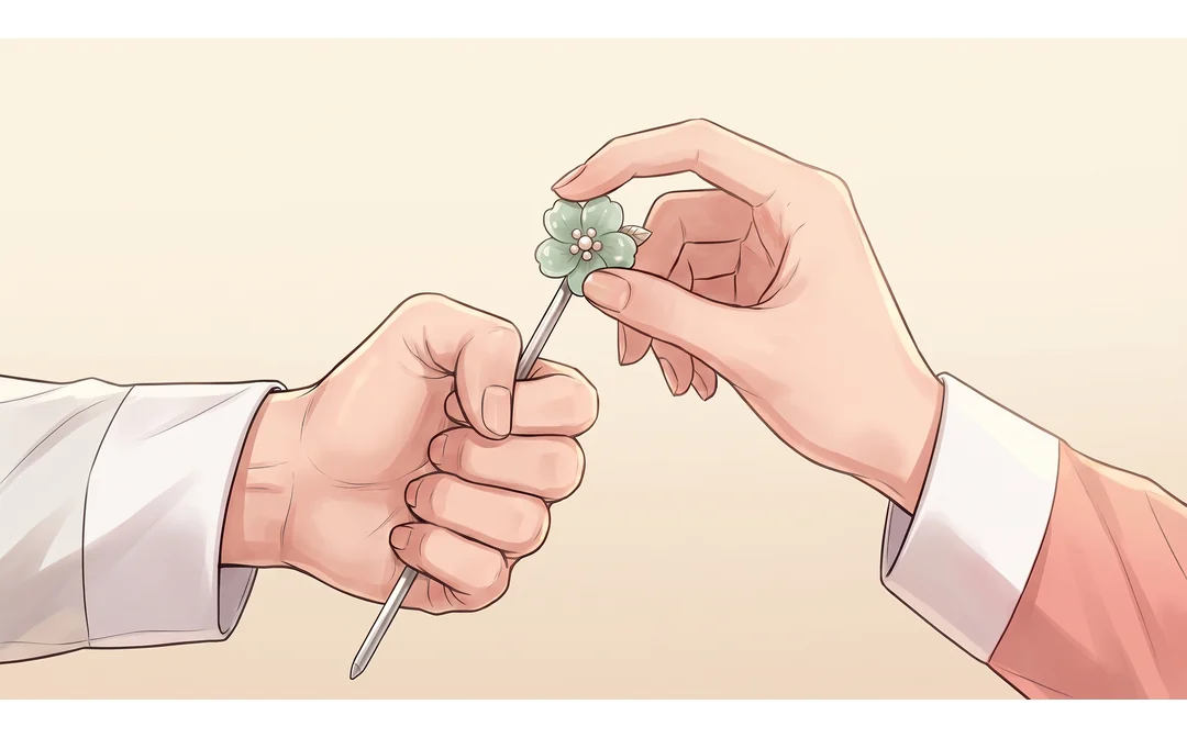연화 정면 전신에 가까운 컷. 질문이지만 끝을 올리지 않는다 — 심문. — 연화 "제가 갚아 준 빚도, 혼인 약속도 잊었습니까?"