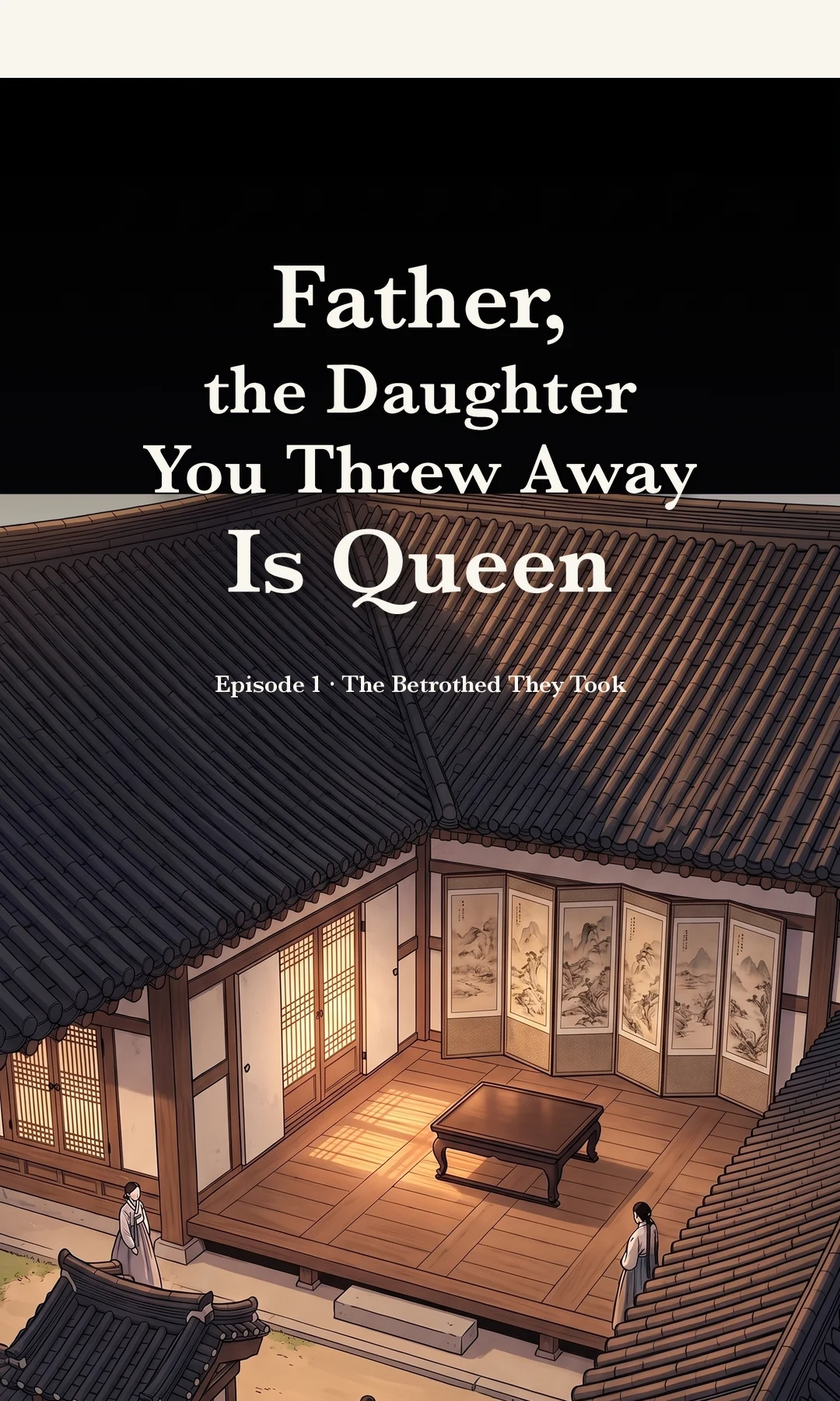 Yeonhwa lifting the betrothal hairpin out of a small box. / (memory · faded color) Yeonhwa's hand pushing a string of silver coins across; Doyun with his eyes lowered. There is no paper in frame. — The hairpin he gave me the day we were betrothed. It was also the day I paid off his debt for him. It was years of wages, but I did not grudge it. He was to be mine.