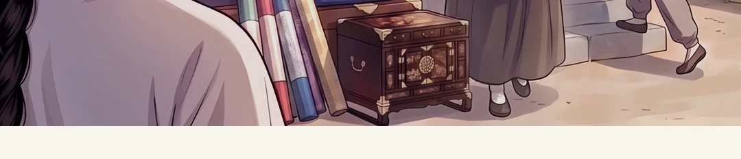Yeonhwa near full figure, facing front. It is a question, but she does not lift the end — an interrogation. / Doyun's jaw tightening, still not letting go of Chaeryeong's hand. An excuse. — Yeonhwa: "Have you forgotten the debt I paid, and the promise too?" Doyun: "I must marry Chaeryeong to save my family."