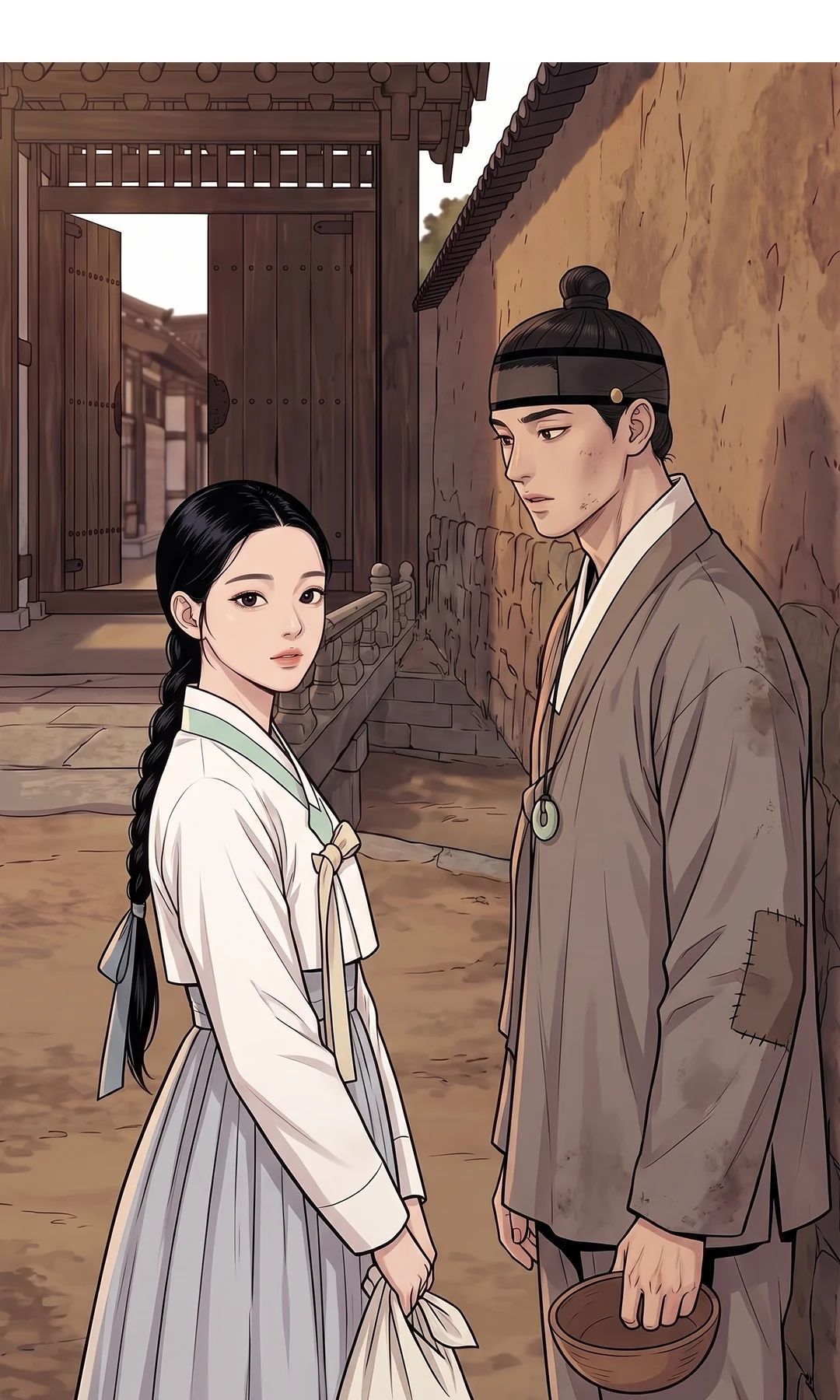 밥그릇을 든 채 굳은 무진. 놀람은 짧게. — 무진 "…나를?"