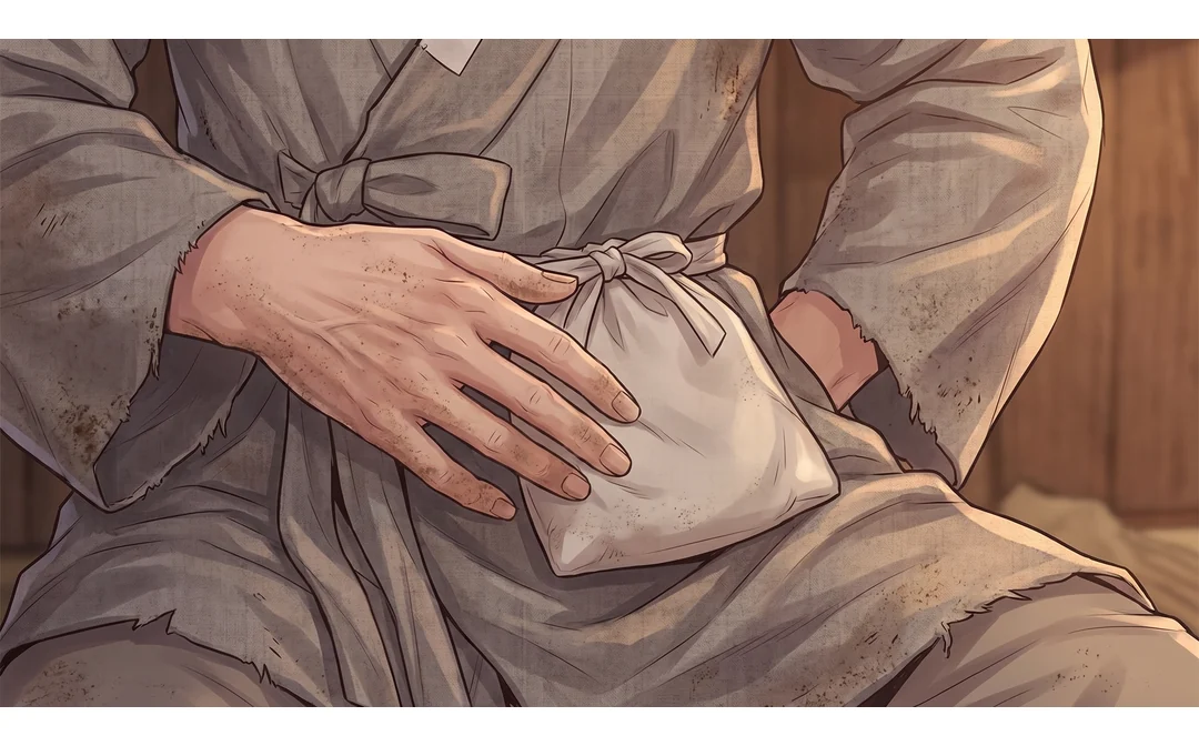 떼인 손목을 쥔 도윤. 짧고 낮게 내뱉는다. — 도윤 "이 거지가 감히."