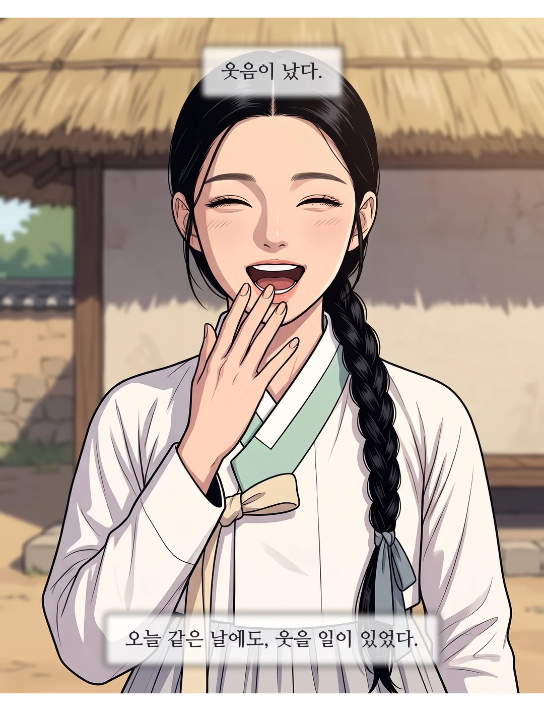 멋쩍은 무진. 진지한 얼굴로 하는 마른 농담. — 무진 "장작이 이겼습니다."