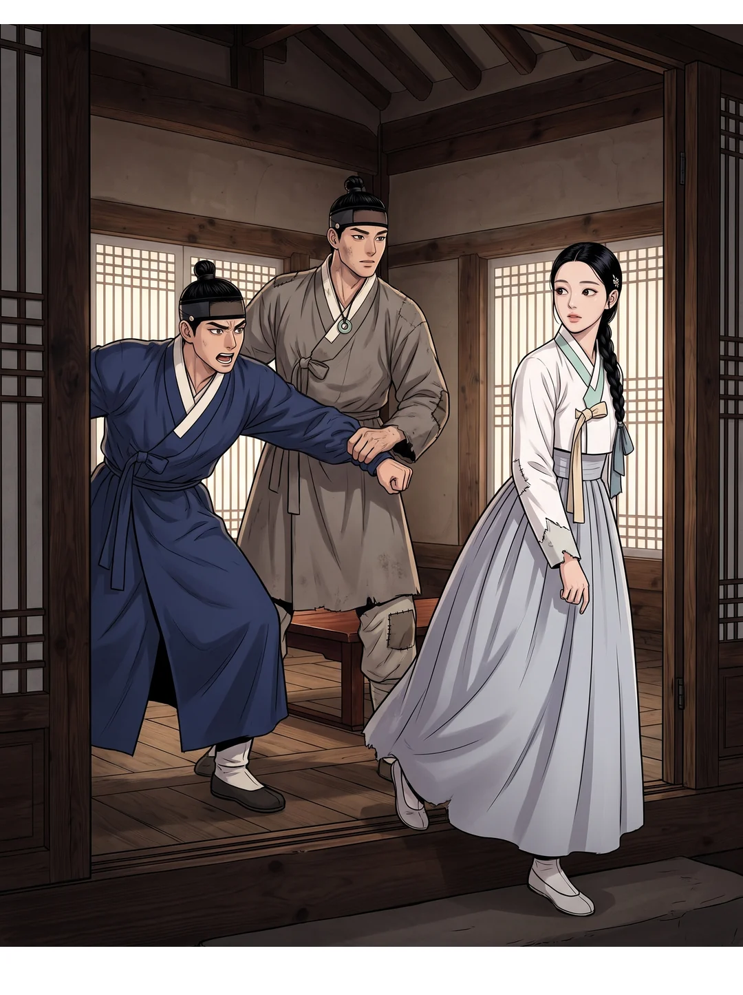 도윤을 잡은 채 연화에게. — 무진 "놓치지 않을 것이오."