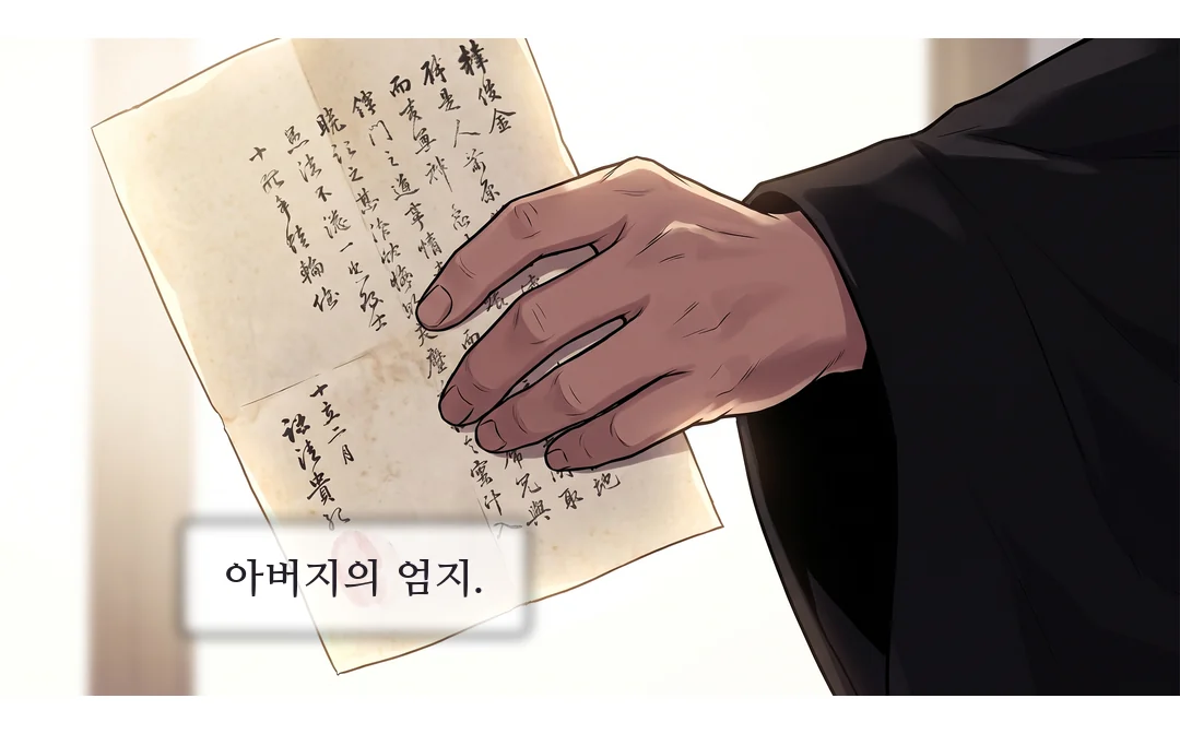 문서를 가리려 손을 뻗는 태식. 무영의 손이 막는다. 변명 — 빠르게, 손을 휘저으며. — 태식 "살리려고 그랬다. 그 거지 옆에 둘 순 없잖아."