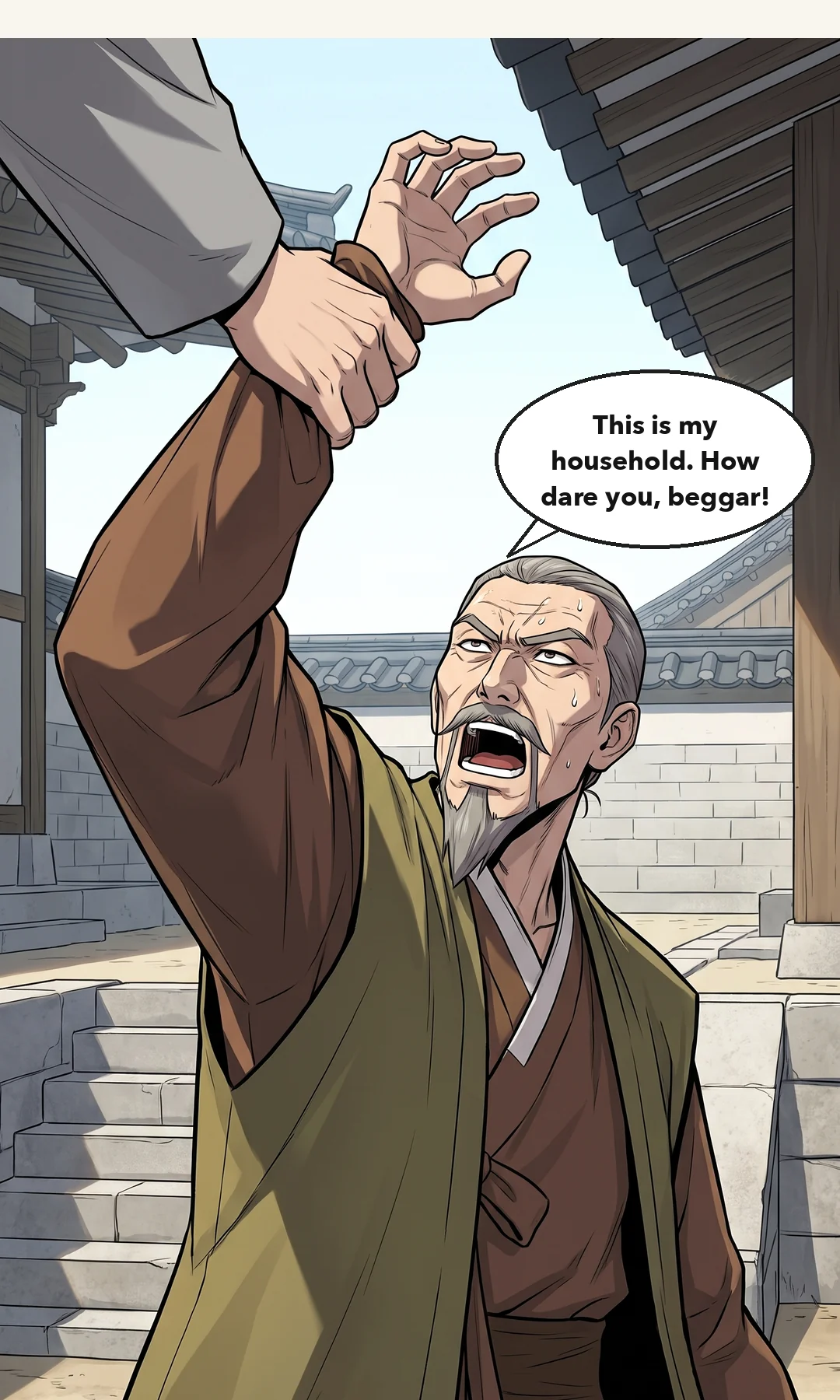 The same steps, the same angle — the bound Taesik led down them by the guards. — The height of the steps had been reversed.