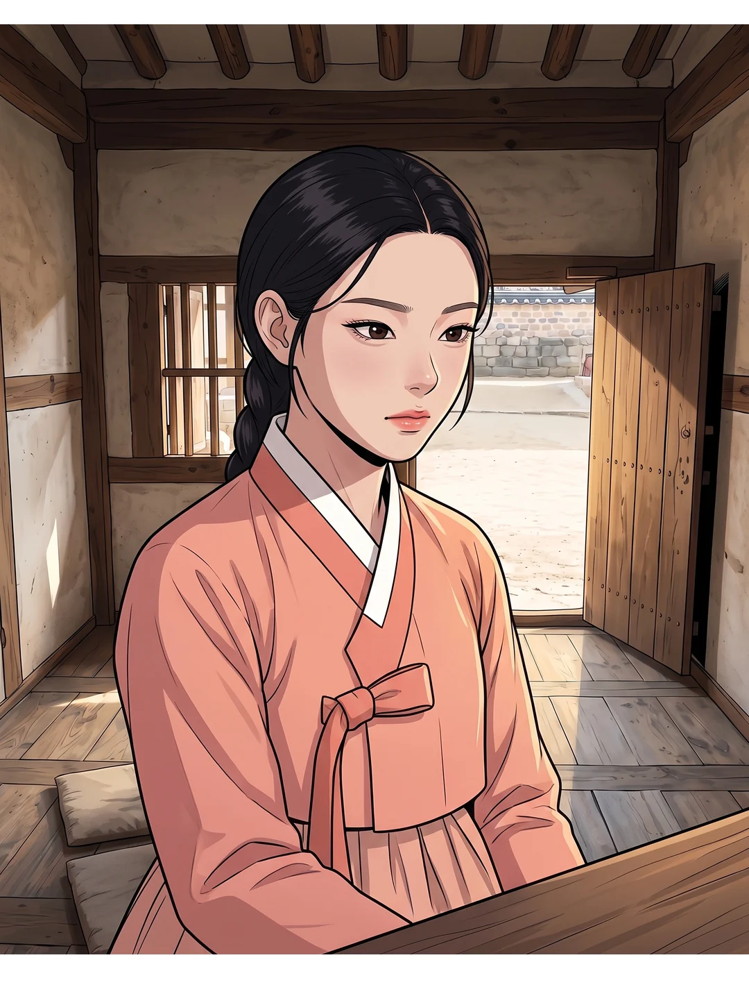 채령. 다급 — 매달리며, 높게. — 채령 "혼사는 끝내 주세요. 저까지 끌려갈 순 없어요."