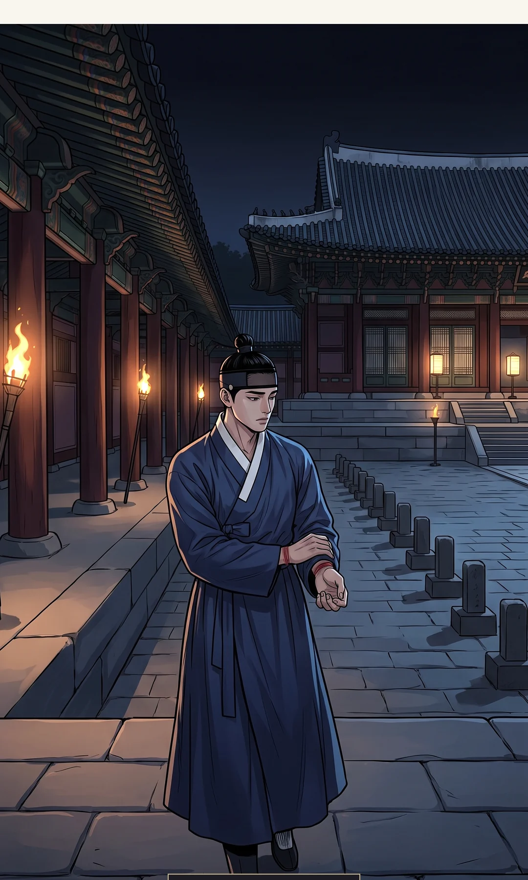 Taesik's face — relief or fear, impossible to tell. No words. — Her father said nothing at all.