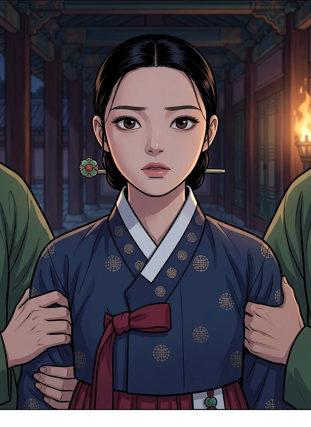연화가 궁 안에서 포로가 된 상태로 끝난다.