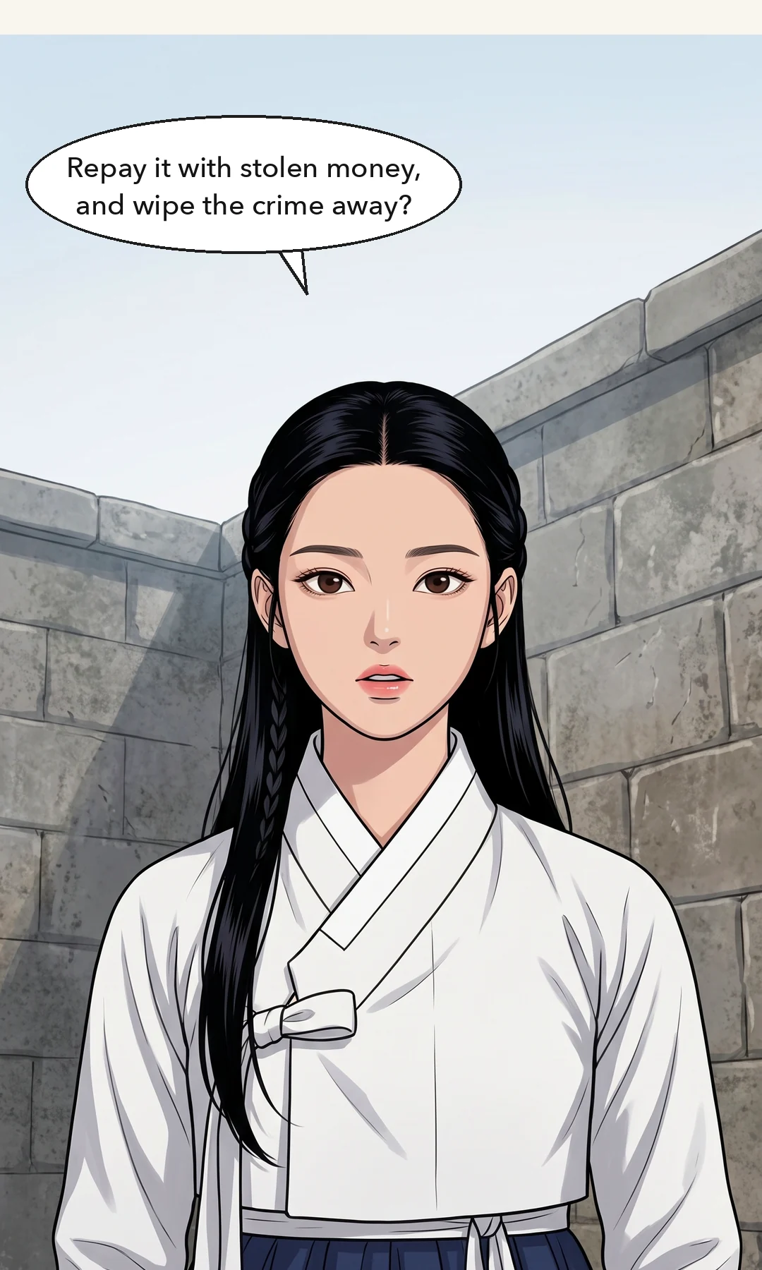 For the first time Doyun cuts his father's excuse off to his face. — Doyun: "Was it not you who gave the order to kill!"