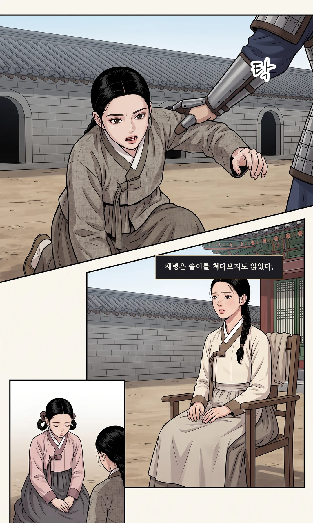 솔이는 대답을 기다린다.
