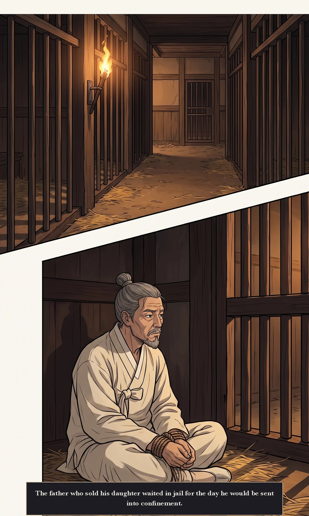 Get your father out → rice, and the door. — a rattle Taesik: "Then surely you can get your father out now." Yeonhwa: "I will give you rice." Yeonhwa: "I will not open the door."