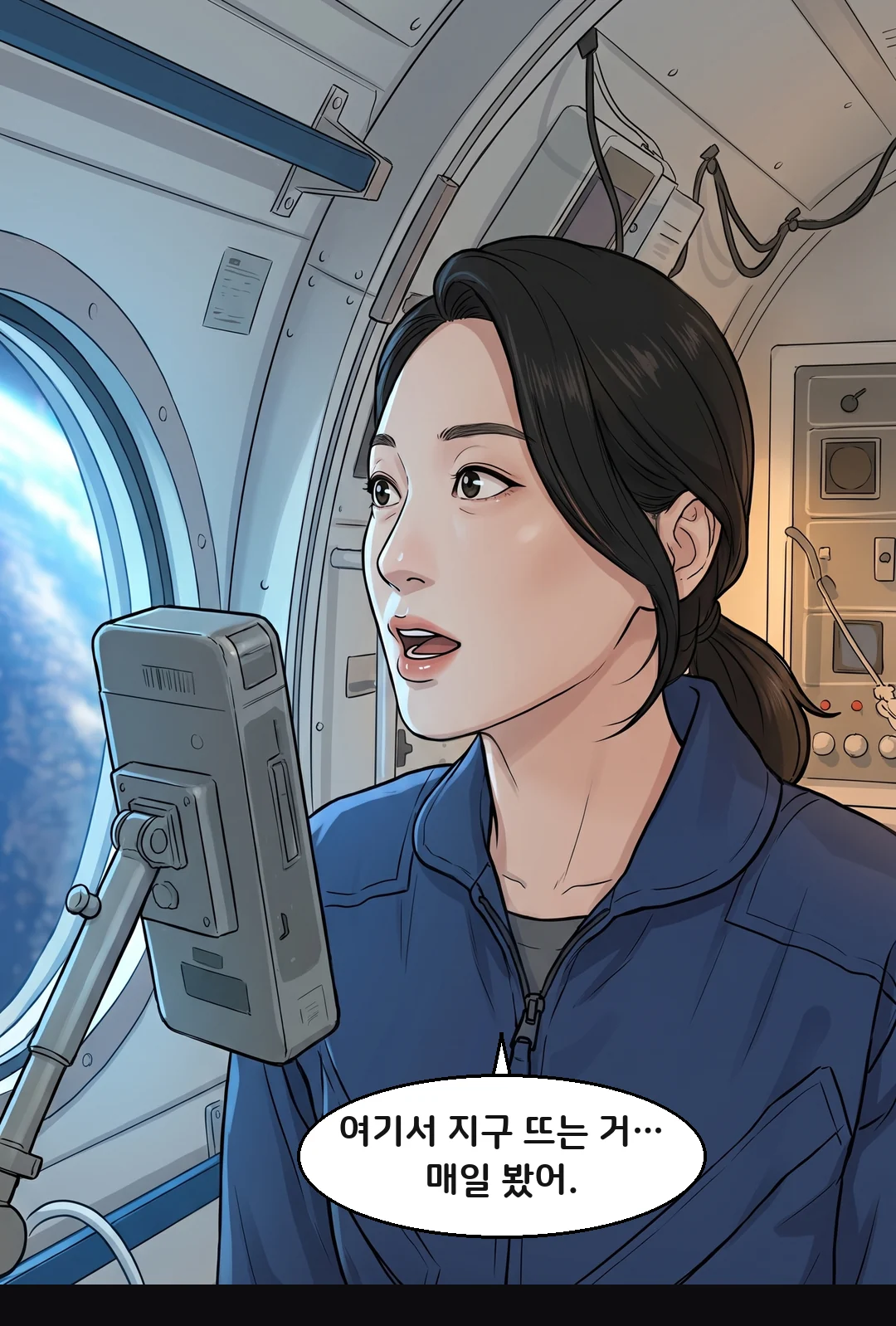 "여기서 지구 뜨는 거… 매일 봤어."
