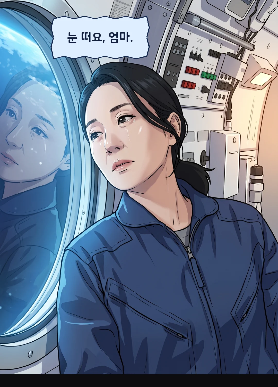 눈을 뜨는 한별.