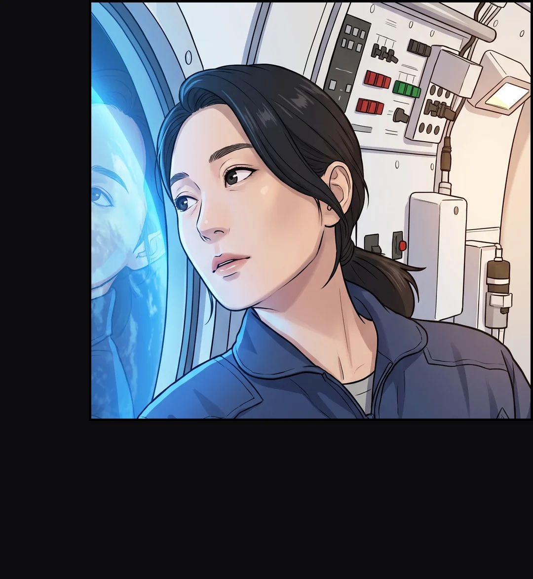 무전 "저 밖에 있어요. 해치가 안에서만 열려요."