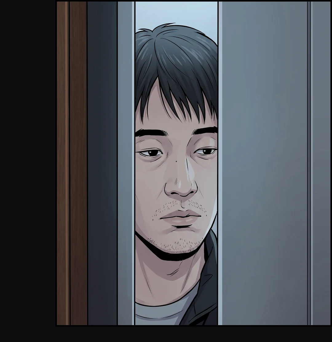 돌아서려는 배달원.