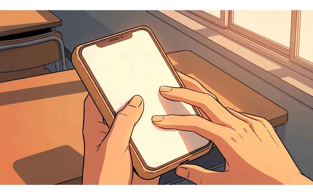 Yena's finger zooms into the screen.