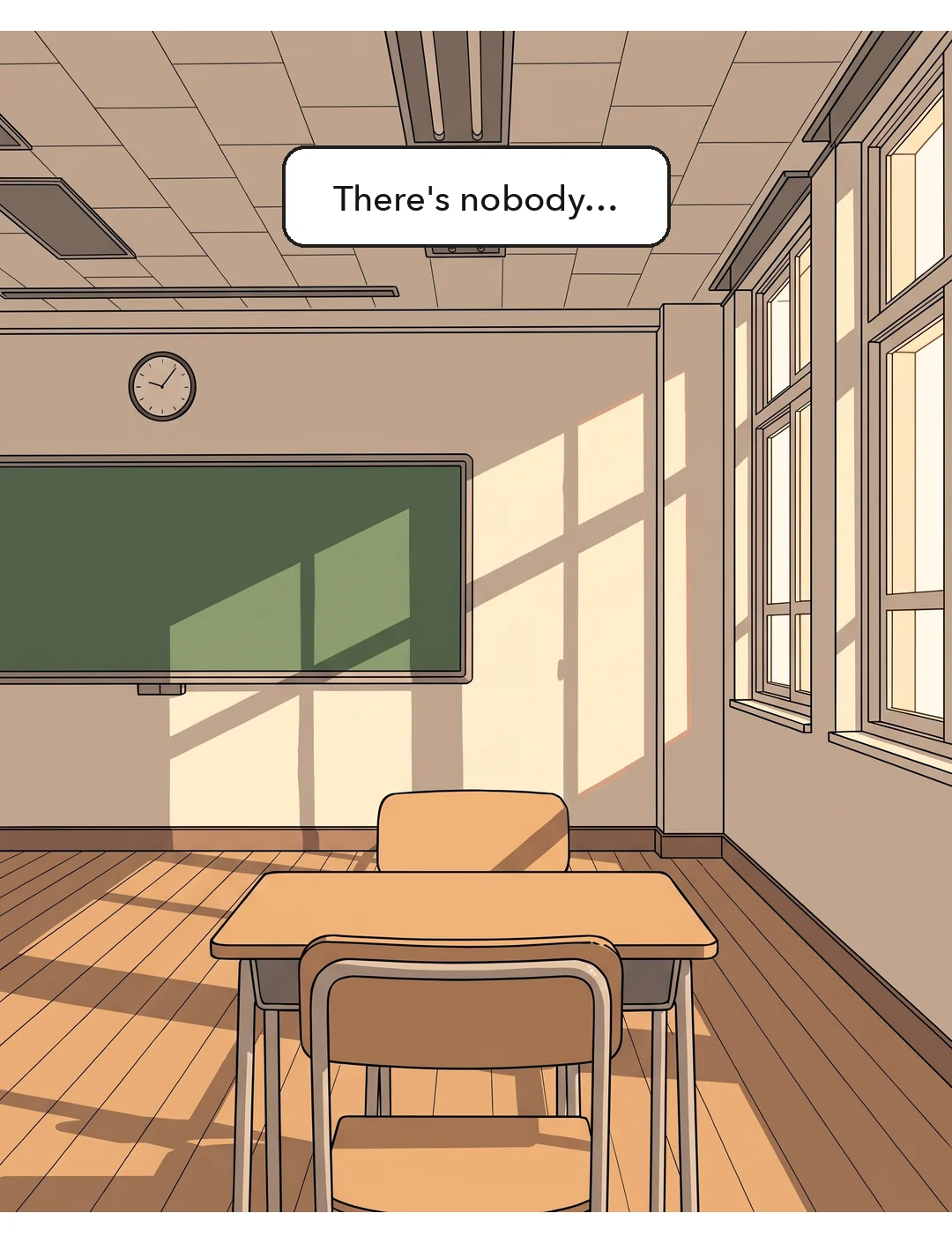 There is no one in the corner by the window — Yena: "There's nobody…"