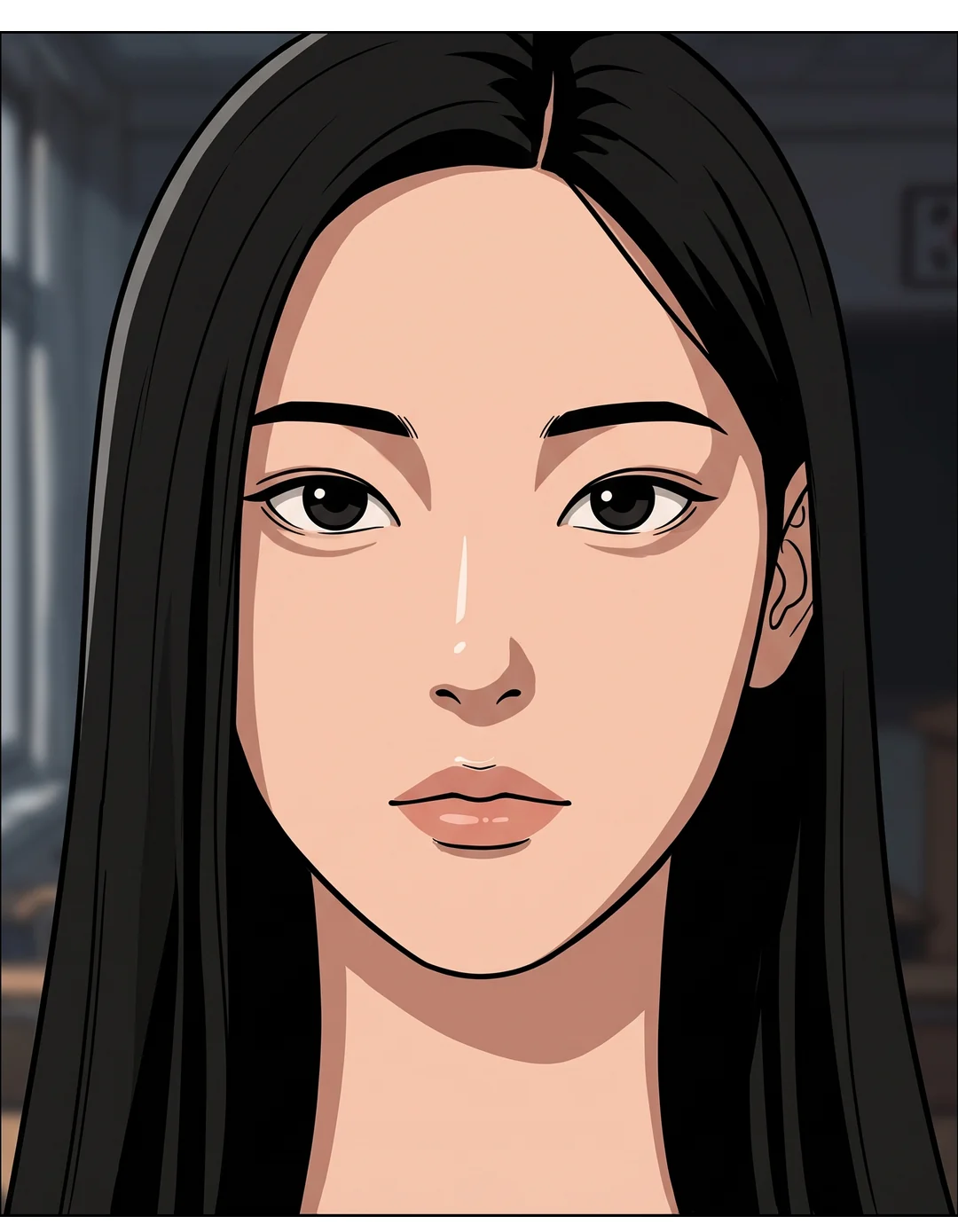 The third photo, enlarged. A face exactly like Yena's looks back, expressionless.