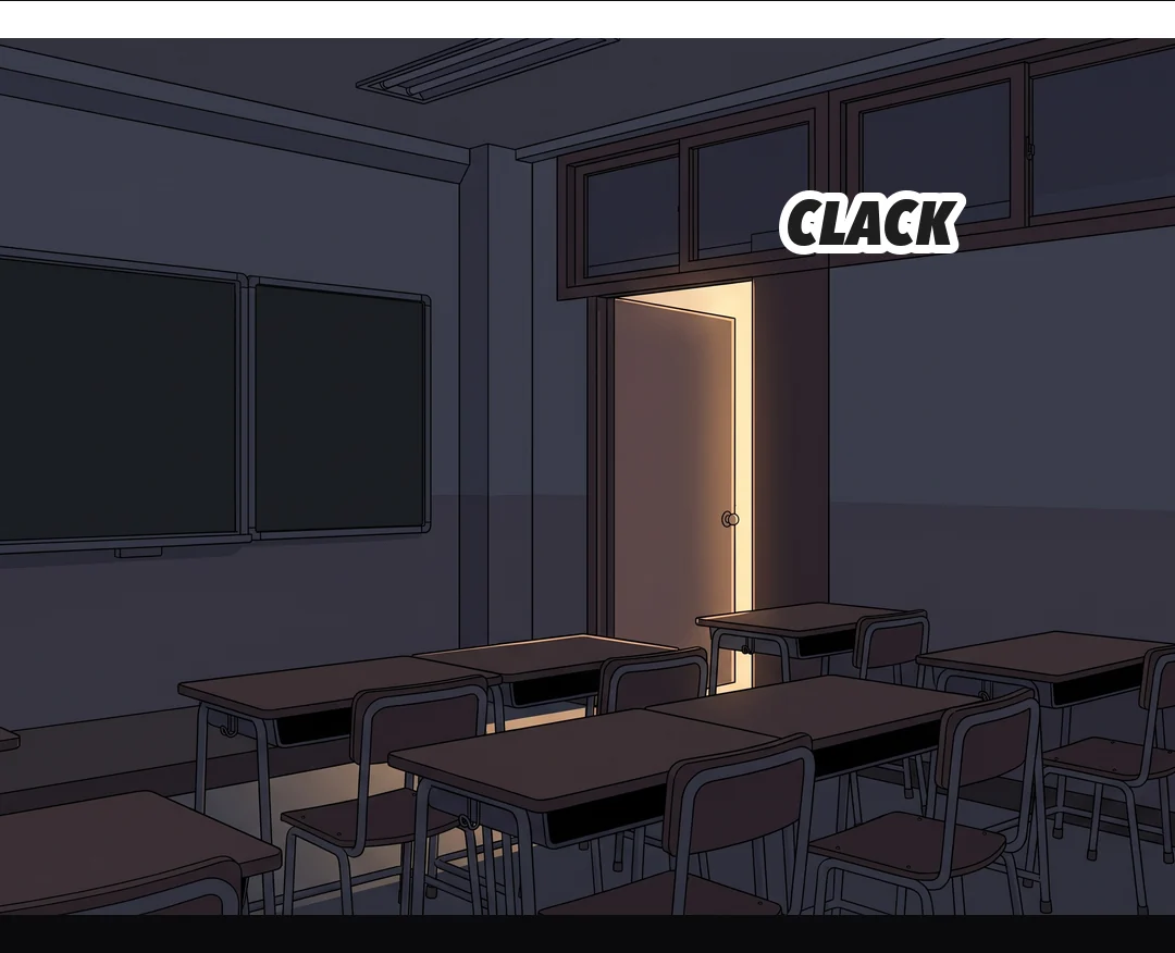 The door closes — clack